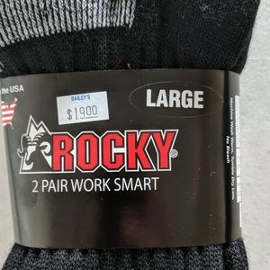 Rocky black work smart men's socks